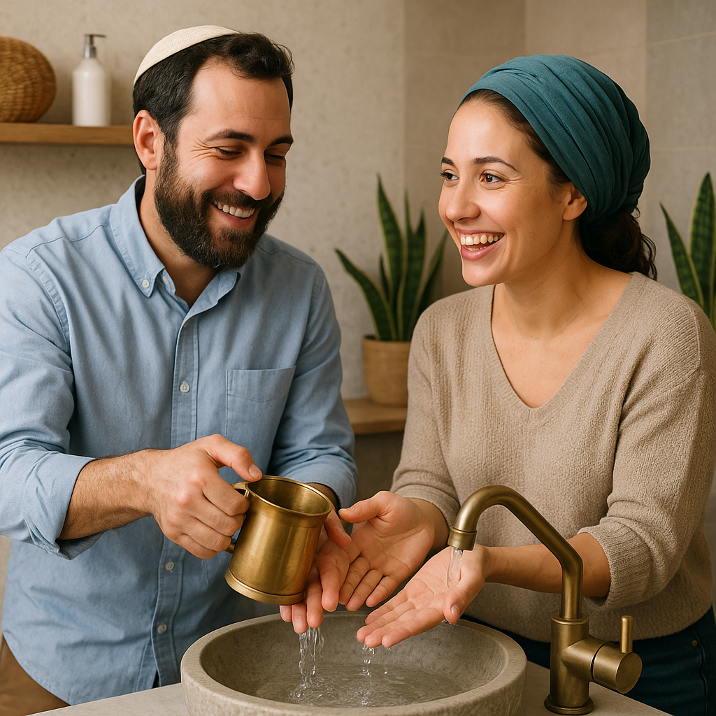 נטילת ידיים: המשמעות ההלכתית והעיצוב המודרני